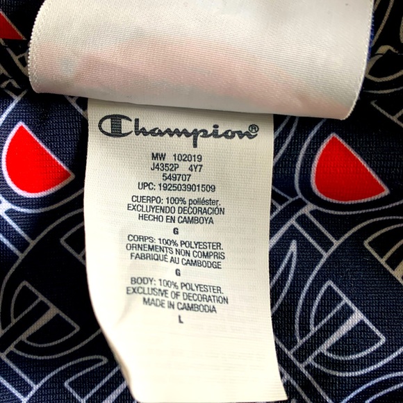 Champion bomber style casual jacket . Size large . Navy blue . NWT ! - Picture 6 of 10